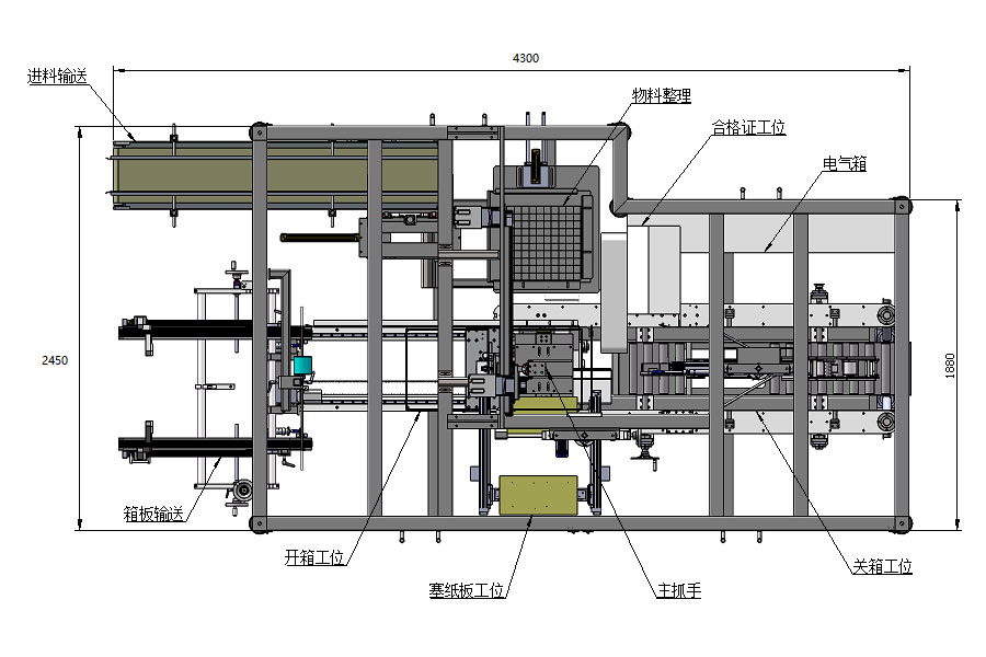 AH-600自動(dòng)裝箱一體機(jī)機(jī)械圖紙
